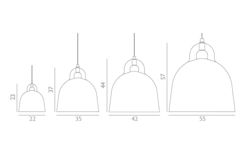 Normann Copenhagen Bell Suspension Lamp X-Small 鈴光吊燈 (Ø 22cm)