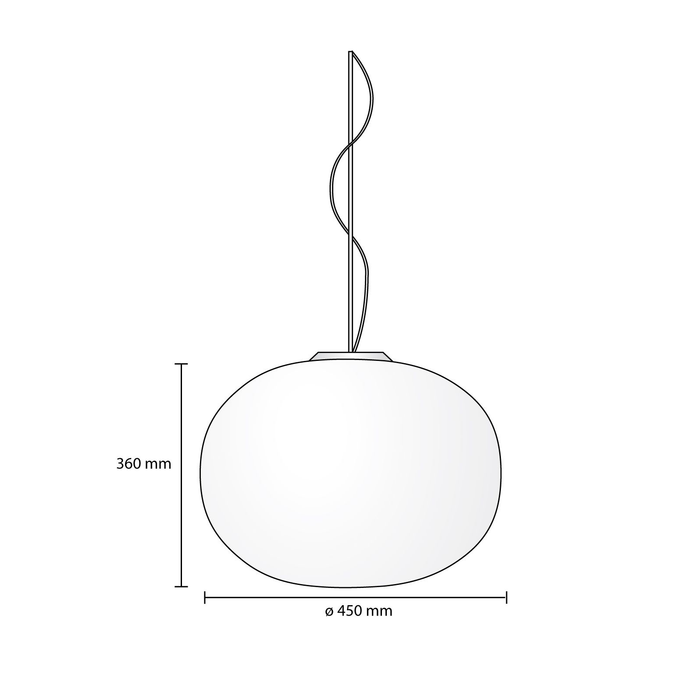Flos Glo-Ball S2 Suspension Lamp 雪球吊燈 (Ø45 cm)