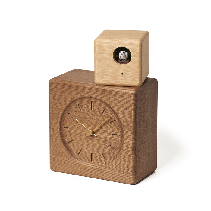 Lemnos Cubist Cucu Wood Clock 和風方盒布穀鳥報時鐘
