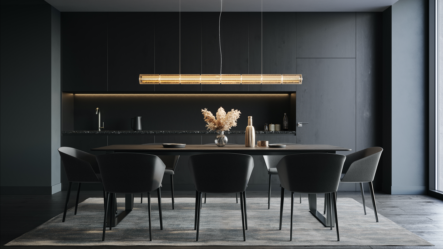 餐桌吊燈-餐廳吊燈挑選-5-大重點-最完美吊燈高度-比例告訴你 - 潤舍．生活家居 Luxury Life