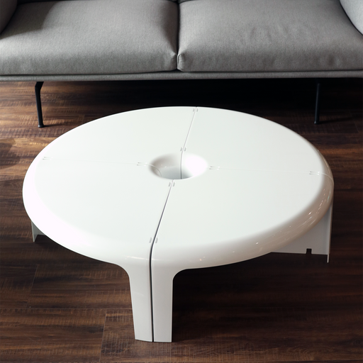 義大利進口傢具｜B-Line 圓弧咖啡桌 / 立式書架(白色) 4/4 Multi-Functional Coffee Table / Bookcase 