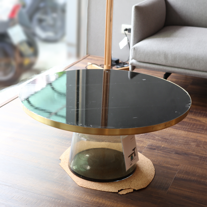 進口邊桌茶几｜ClassiCon 金鈴玻璃邊桌 / 茶几 (Ø75 cm / 黃銅版) Bell Side Table 