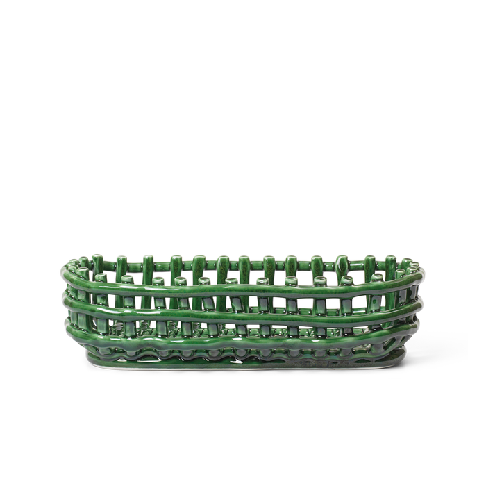 Ferm Living Ceramic Basket 橢圓陶瓷置物籃 Ferm Living - 潤舍．生活家居 Luxury Life