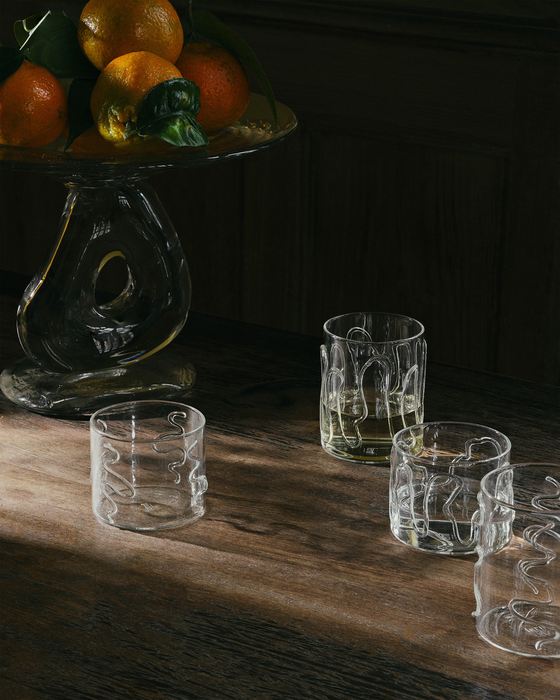 北歐進口家飾 ferm LIVING Doodle 玻璃杯兩件組 (高)