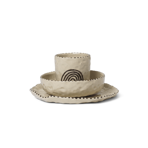 Ferm Living Naive 杯盤 (3件組) Ferm Living - 潤舍．生活家居 Luxury Life