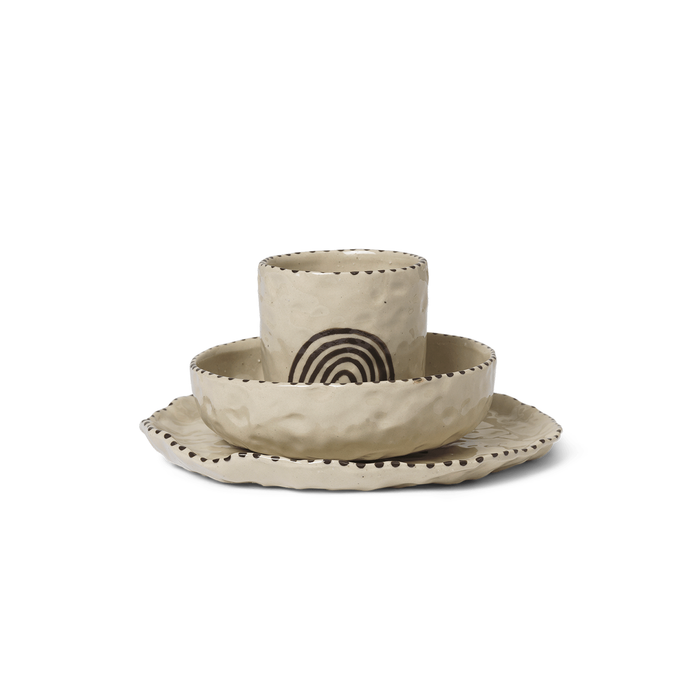 Ferm Living Naive 杯盤 (3件組) Ferm Living - 潤舍．生活家居 Luxury Life