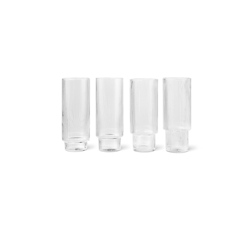 Ferm Living Ripple Long Drink 玻璃杯 (4件組) Ferm Living - 潤舍．生活家居 Luxury Life