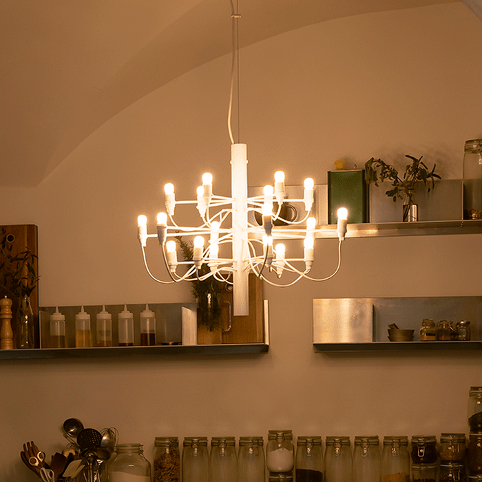 義大利進口燈飾｜Flos 經典吊燈 2097 / 18 Suspension Lamp Matte White