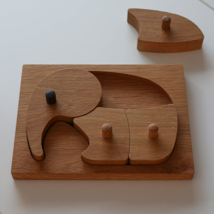 北歐木製玩具｜喬治傑生 Gerog Jensen 大象拼圖  Elephant Puzzle