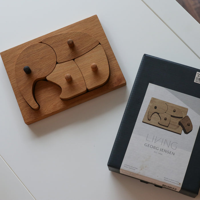 北歐木製玩具｜喬治傑生 Gerog Jensen 大象拼圖  Elephant Puzzle
