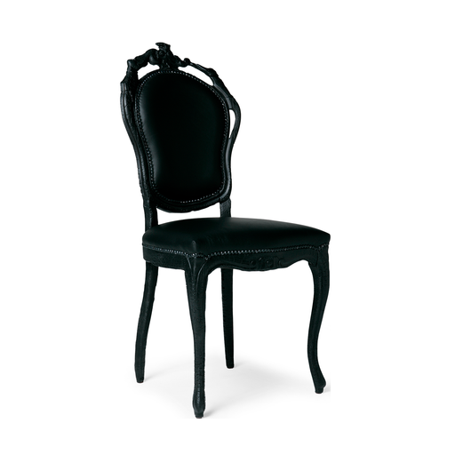 歐洲進口餐椅｜Moooi  黑色焚跡餐椅 Smoke Dining Chair