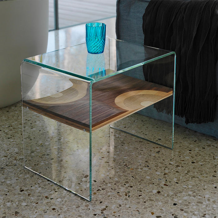 義大利高級家具 - 原木床頭櫃 / 展示櫃 / 邊桌 Horm Bifronte Bedside Table