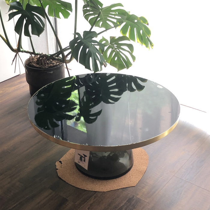 進口邊桌茶几｜ClassiCon 金鈴玻璃邊桌 / 茶几 (Ø75 cm / 黃銅版) Bell Side Table 