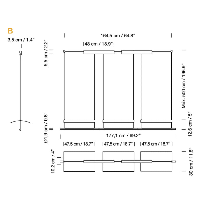 Santa & Cole Sistema Lamina 45 吊燈 Santa & Cole - 潤舍．生活家居 Luxury Life