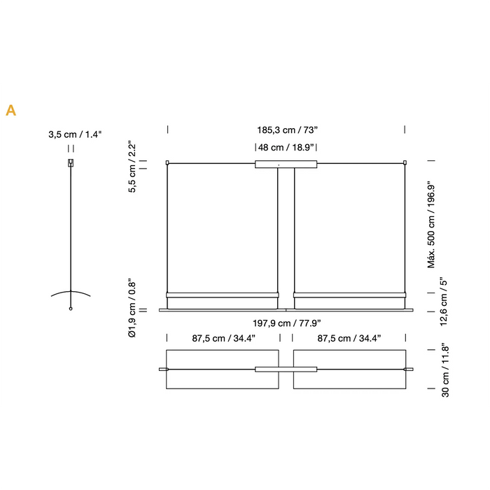 Santa & Cole Sistema Lamina 85 吊燈 Santa & Cole - 潤舍．生活家居 Luxury Life