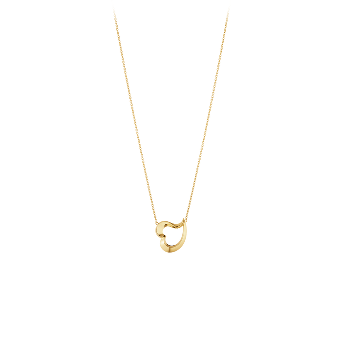 Georg Jensen Jewellery Love Leaf 1.35cm 喬治傑生 心型系列 浪漫心葉 18K黃金項鍊『加贈 拭銀布兩份』
