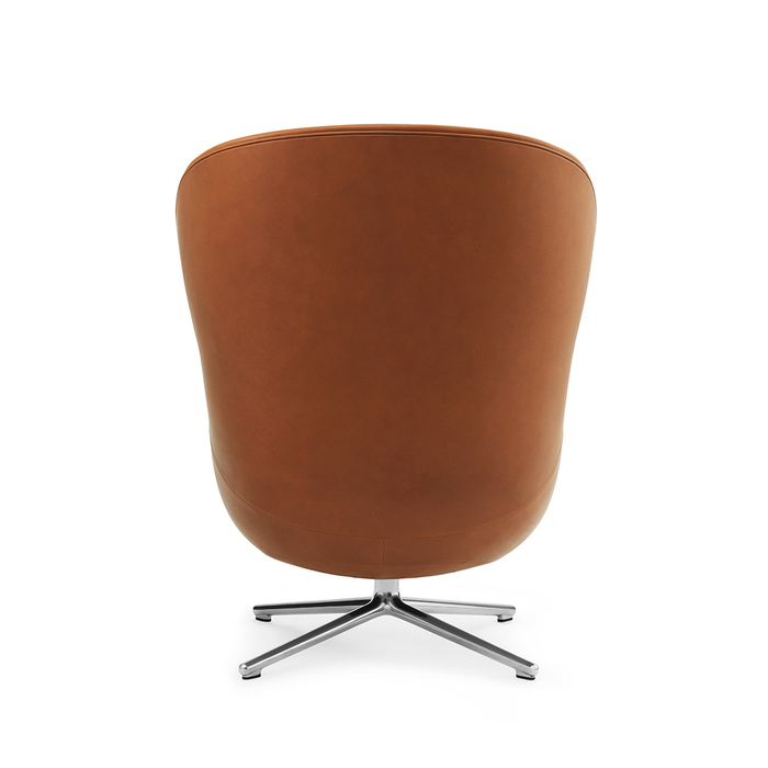 Normann Copenhagen Hyg Lounge Chair High Swivel Alu Ultra Leather 海格可旋轉高背休閒椅 (皮革款)