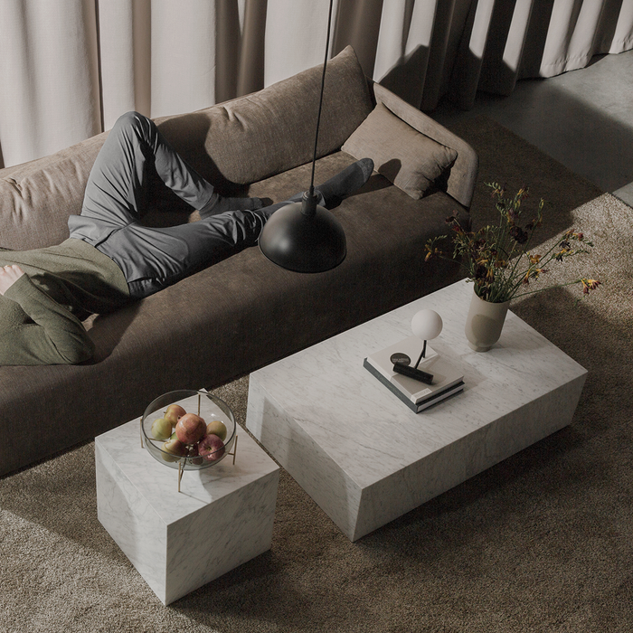 北歐邊桌茶几｜Audo 大理石方塊邊桌 Plinth Cubic Marble Coffee Table / Side Table 北歐丹麥咖啡桌傢具推薦 Menu
