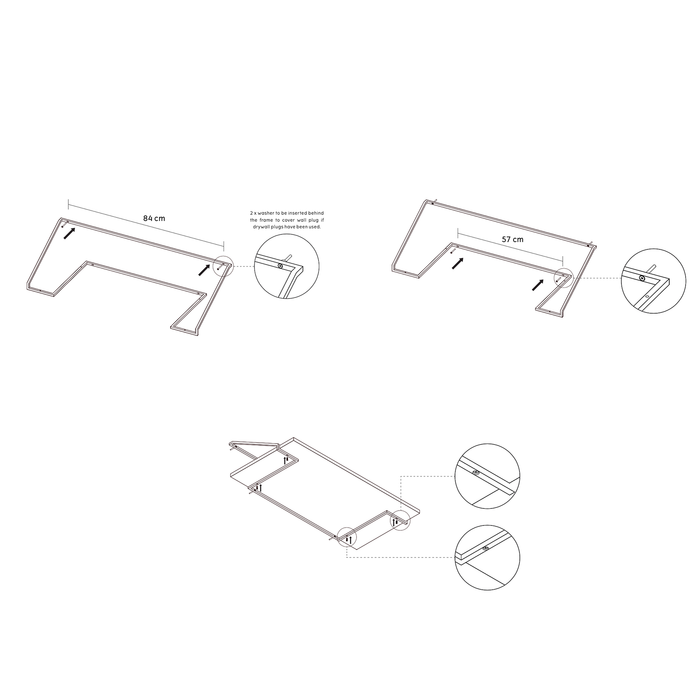 北歐簡約書桌｜Audo 瑞爾壁掛式書桌 Rail Desk  北歐丹麥傢具推薦 Menu