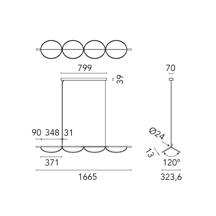 Flos Almendra Linear S4 吊燈 Flos - 潤舍．生活家居 Luxury Life