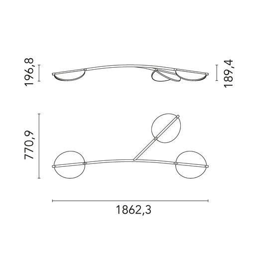 Flos Almendra Organic S3 Long 吊燈 Flos - 潤舍．生活家居 Luxury Life