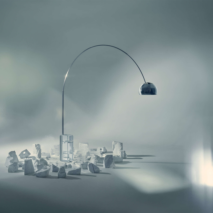 義大利立燈 — Flos 雅珂系列大理石經典版 Arco K 2022 Floor Lamp 義大利經典設計燈具 水晶限定版