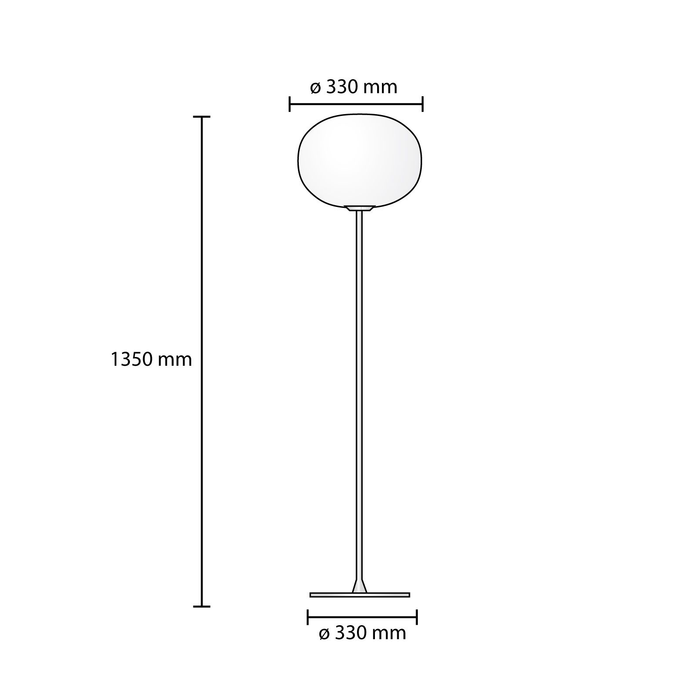 Flos Glo-Ball F1 Floor Lamp 雪球立燈 (H135 cm) - 潤舍．生活家居 Luxury Life