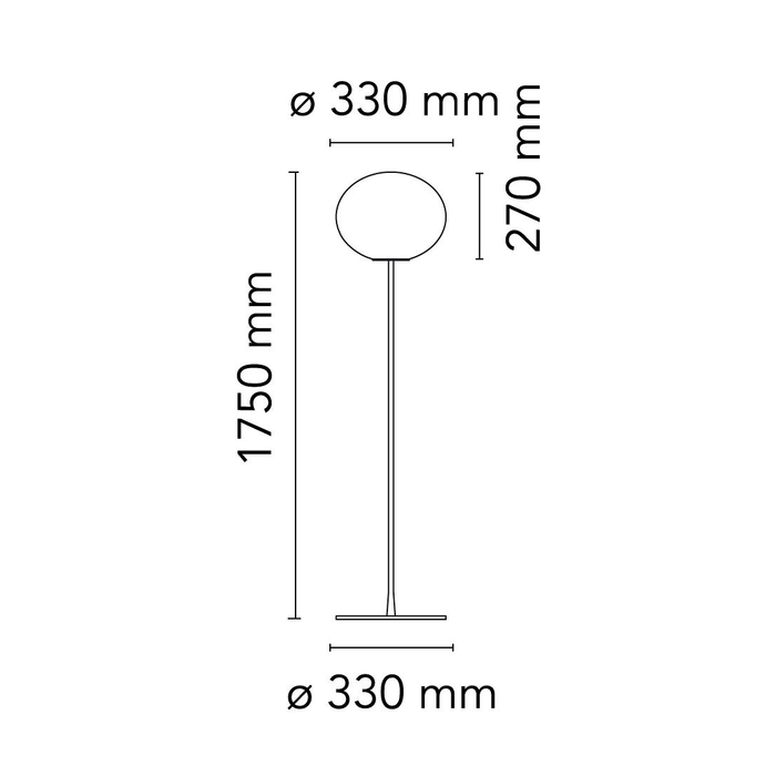 Flos Glo-Ball F2 Floor Lamp 雪球立燈 (H175 cm) - 潤舍．生活家居 Luxury Life