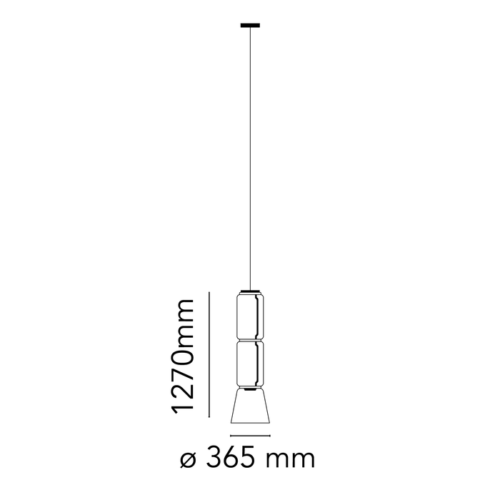 Flos Noctambule 吊燈 (2 Low Cylinders and Cone) Flos - 潤舍．生活家居 Luxury Life