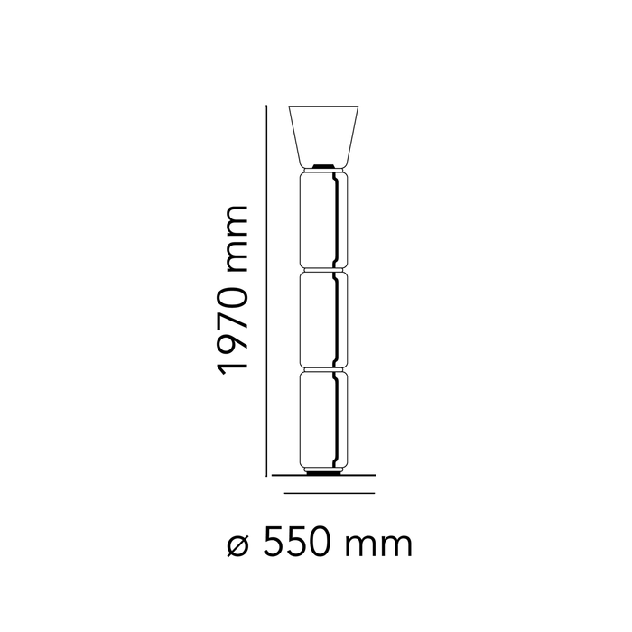 Flos Noctambule 立燈 (3 High Cylinders Cone Big Base ) Flos - 潤舍．生活家居 Luxury Life