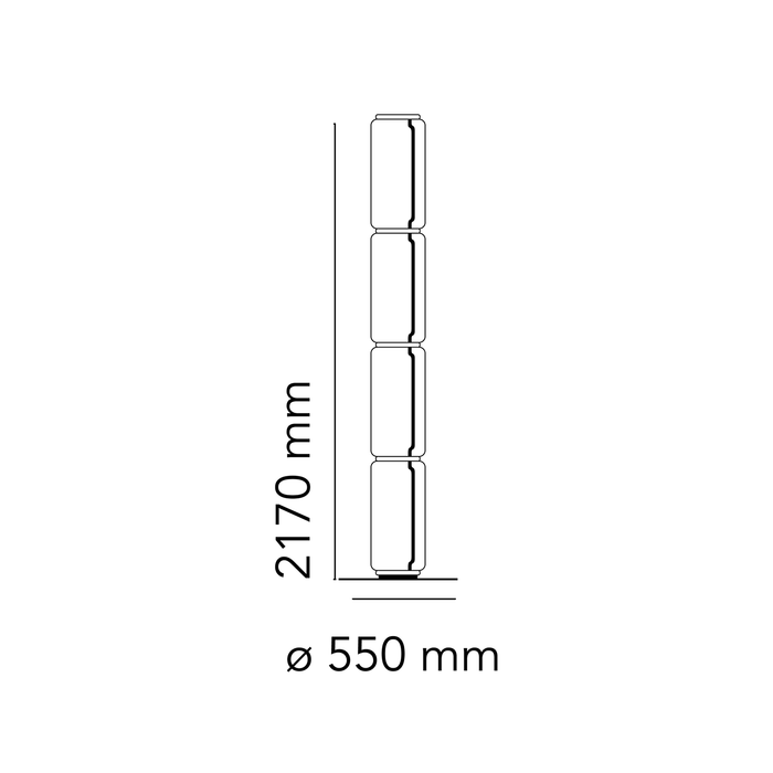 Flos Noctambule 立燈 (4 High Cylinders Big Base) Flos - 潤舍．生活家居 Luxury Life