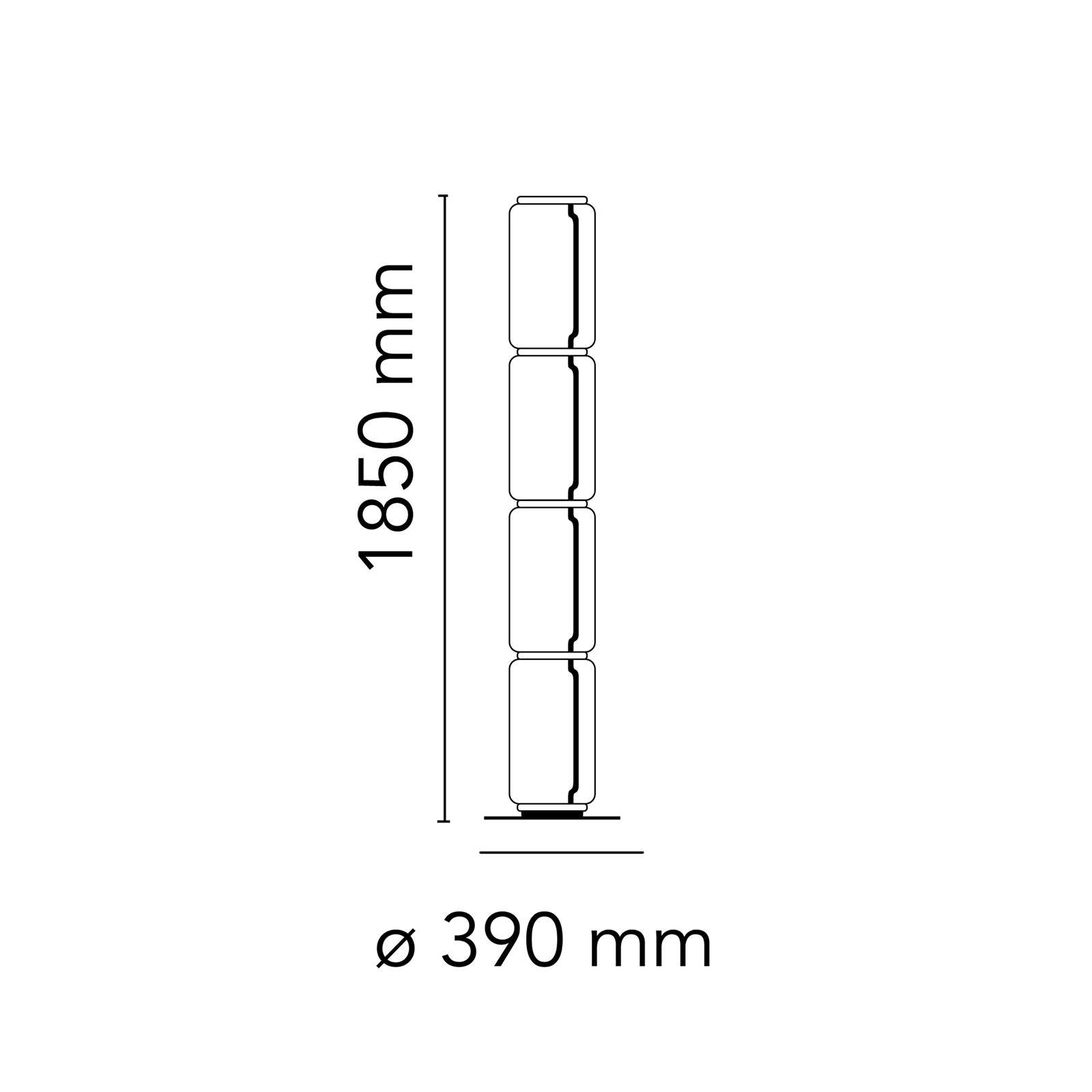 Flos Noctambule 立燈 (4 Low Cylinders Small Base) Flos - 潤舍．生活家居 Luxury Life