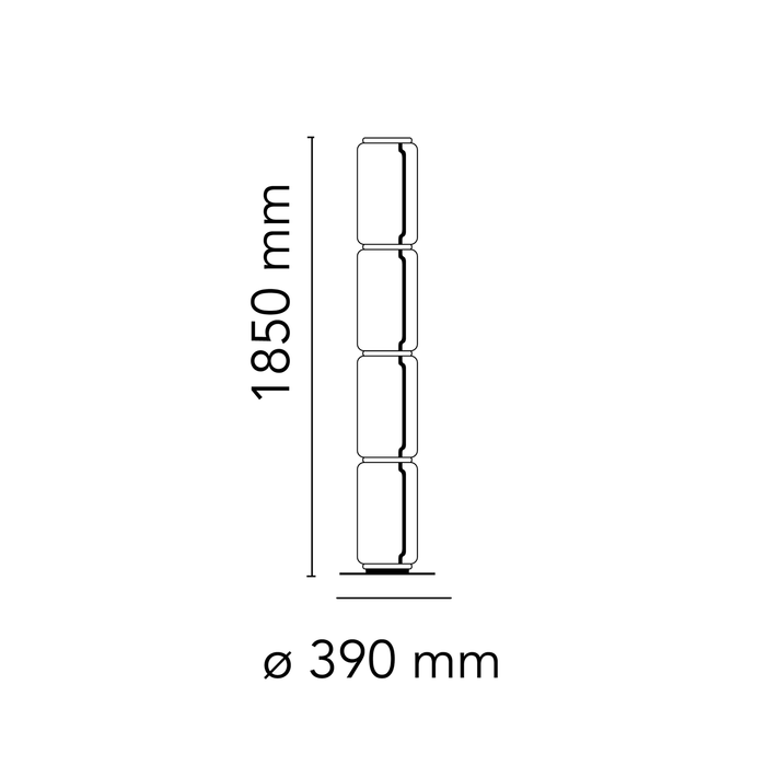 Flos Noctambule 立燈 (4 Low Cylinders Small Base) Flos - 潤舍．生活家居 Luxury Life