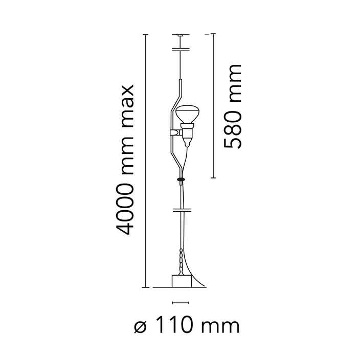 義大利吊燈 — Flos 括號系列懸掛式吊燈 Parentesi Suspension Lamp 義大利進口燈具