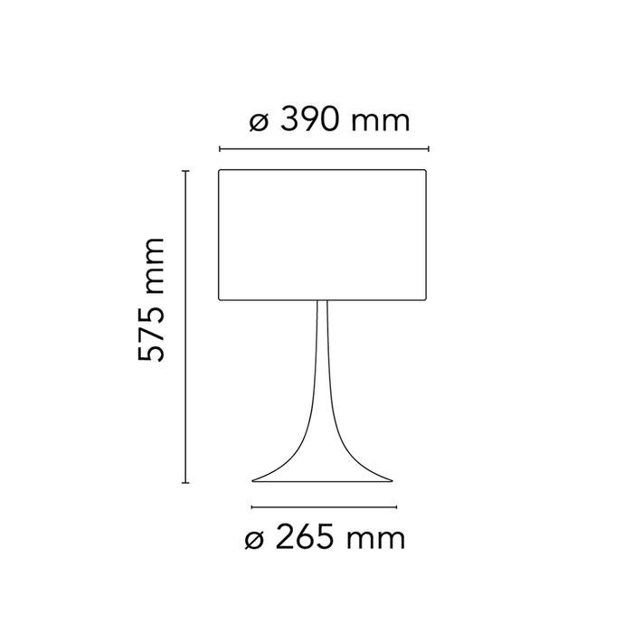 Flos Spun Light T1 Table Lamp 金屬圓帽桌燈 (H58 cm) - 潤舍．生活家居 Luxury Life