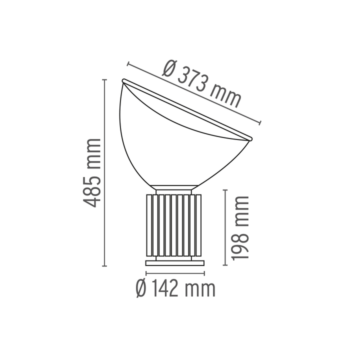 義大利桌燈 — Flos 羅馬神話玻璃桌燈 Flos Taccia Small Glass Table Lamp 義大利進口燈具