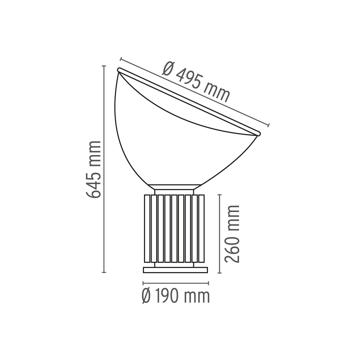 義大利桌燈 — Flos 羅馬神話玻璃桌燈 Flos Taccia Small Glass Table Lamp 義大利進口燈具