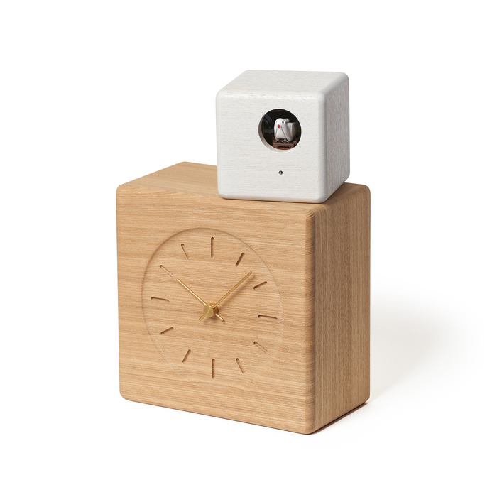 Lemnos Cubist Cucu Wood Clock 和風方盒布穀鳥報時鐘