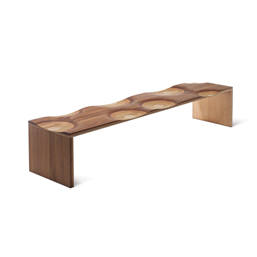 高級義大利家具 - 伊東豐雄漣漪原木長凳 Horm Ripples Bank Bench