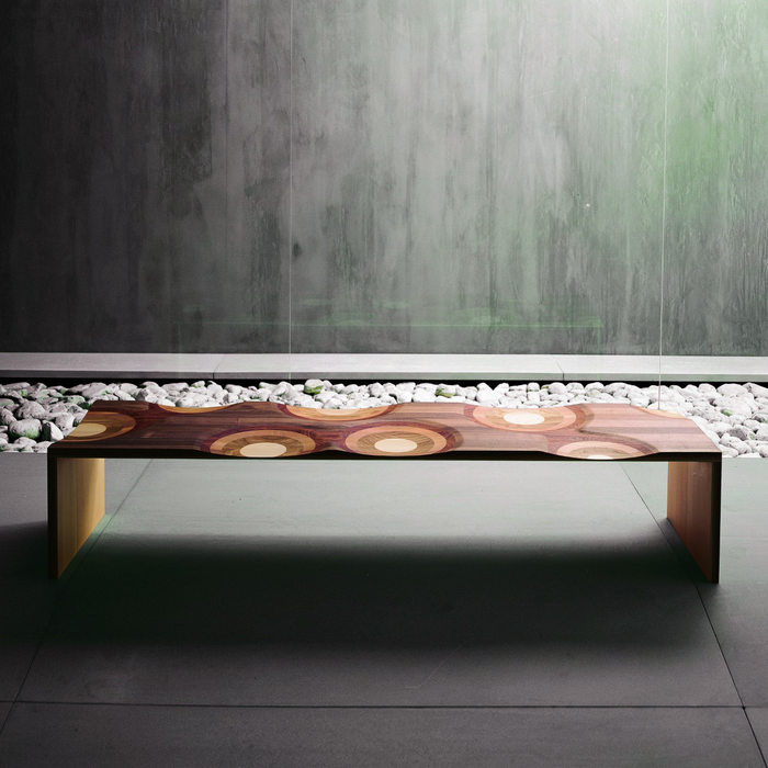 高級義大利家具 - 伊東豐雄漣漪原木長凳 Horm Ripples Bank Bench