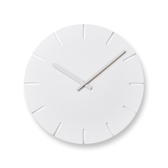 日本時鐘推薦 - 雕刻壁鐘 (線紋款) 日本 Lemnos Carved C Wall Clock in Large 