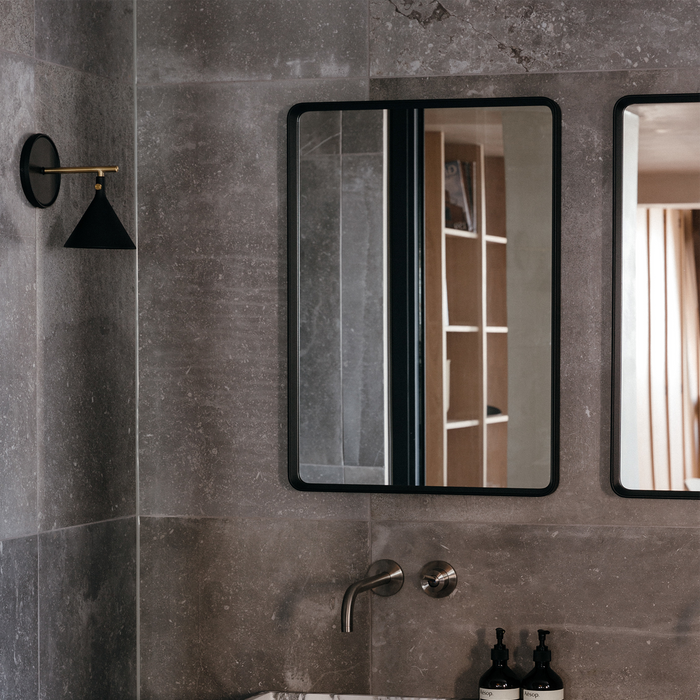 北歐壁掛鏡｜Audo 衛浴壁面掛鏡 Norm Wall Mirror Rectangular 北歐丹麥衛浴用品推薦 Menu