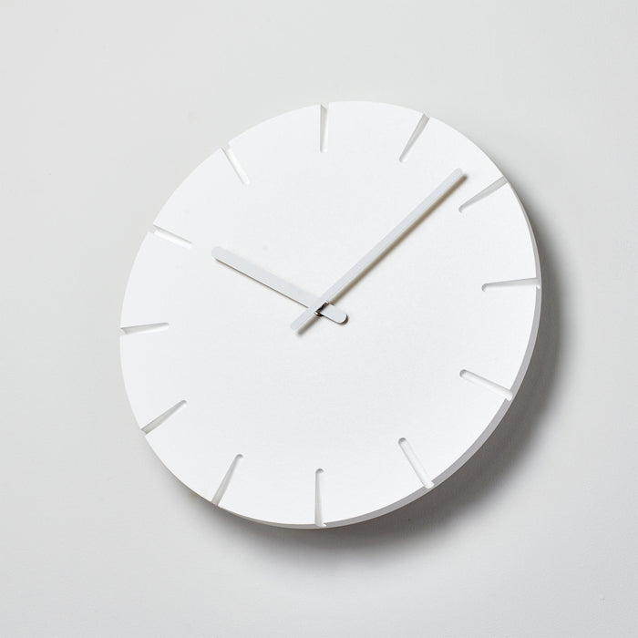 日本時鐘推薦 - 雕刻壁鐘 (線紋款) 日本 Lemnos Carved C Wall Clock in Large 