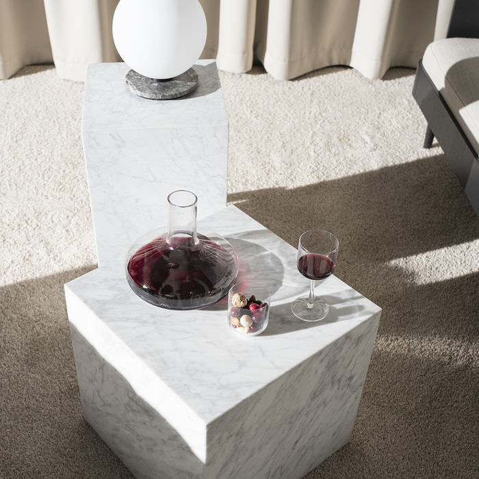 北歐邊桌｜Audo 大理石方塊邊桌 Plinth Cubic Marble Side Table 北歐丹麥咖啡桌傢具推薦 Menu