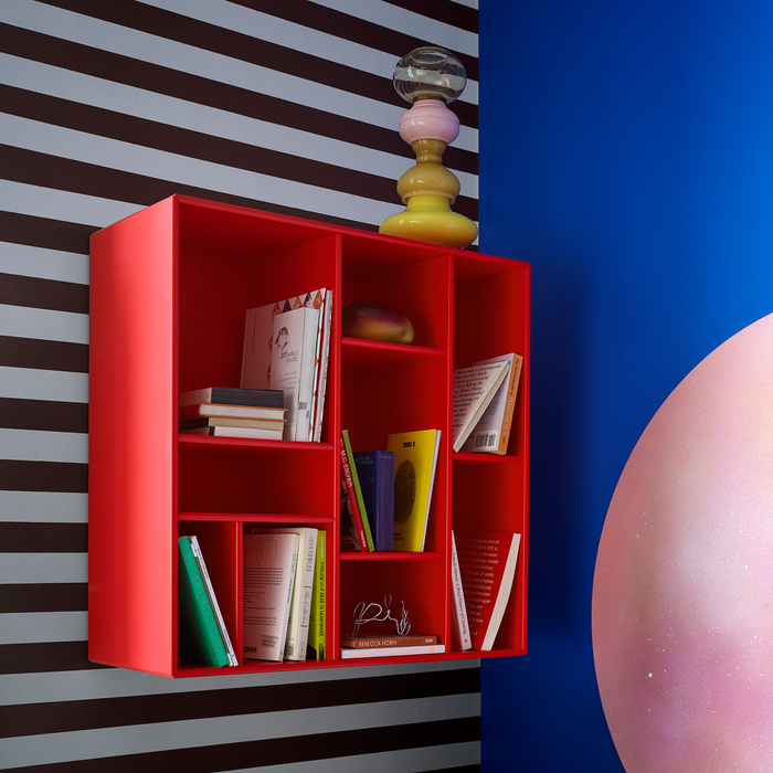 北歐收納櫃書架｜Montana 迷宮九格收納櫃 (壁掛式) Compile Small Bookshelf with Decorative Divisions