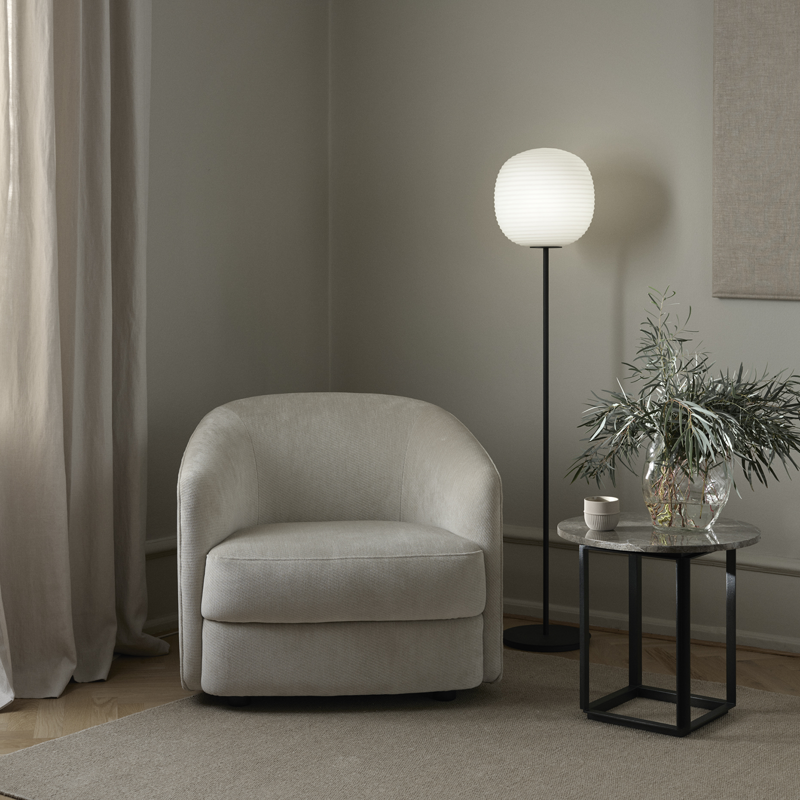 北歐進口燈具｜New Works 白月立燈 Lantern Floor Lamp 北歐丹麥極簡傢具品牌