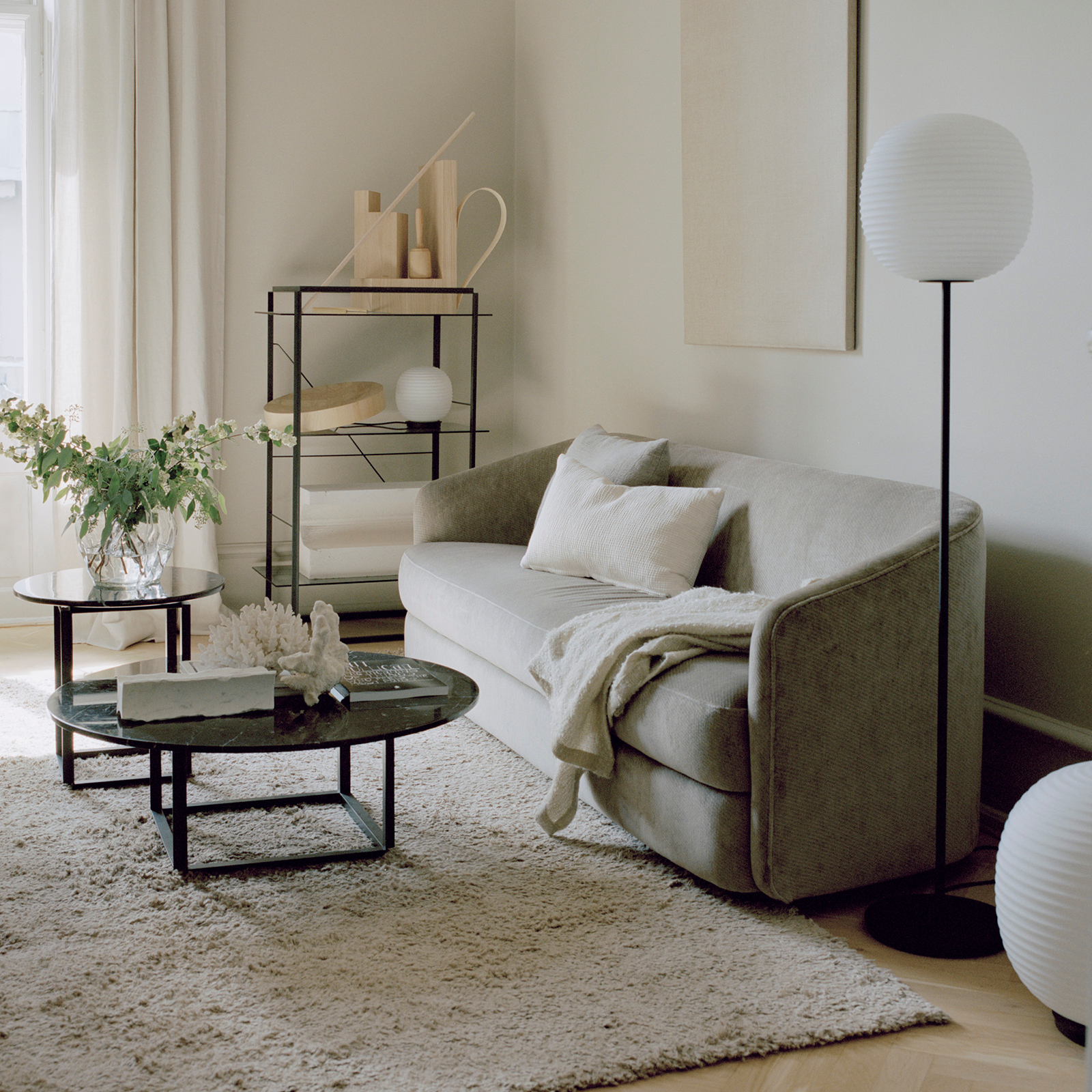 北歐進口燈具｜New Works 白月立燈 Lantern Floor Lamp 北歐丹麥極簡傢具品牌