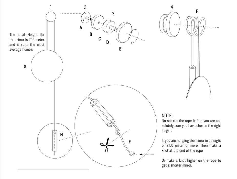 北歐傢具家飾｜New Works 昇光垂掛壁鏡 / 鏡子 Rise & Shine Wall Mirror 北歐丹麥極簡傢具品牌
