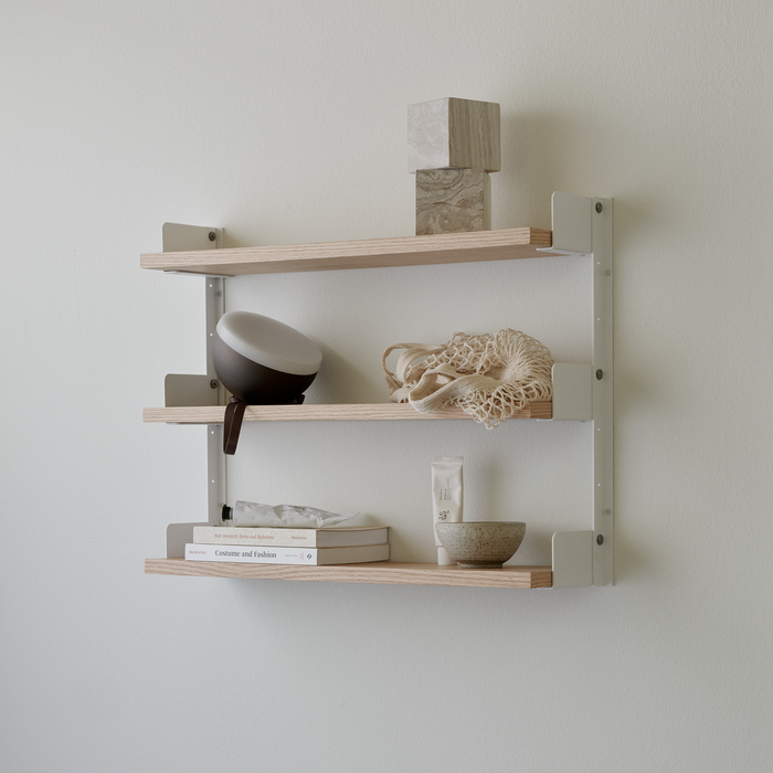 北歐收納傢具｜New Works 壁掛式三層窄版壁掛架 / 杯架  Tea Shelf 北歐丹麥極簡傢具品牌