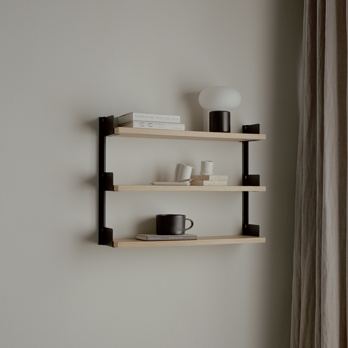 北歐收納傢具｜New Works 壁掛式三層窄版壁掛架 / 杯架  Tea Shelf 北歐丹麥極簡傢具品牌